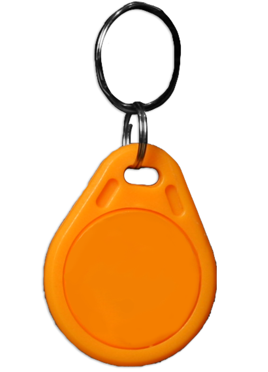 Contactless Bespoke PVC Yellow Keyring