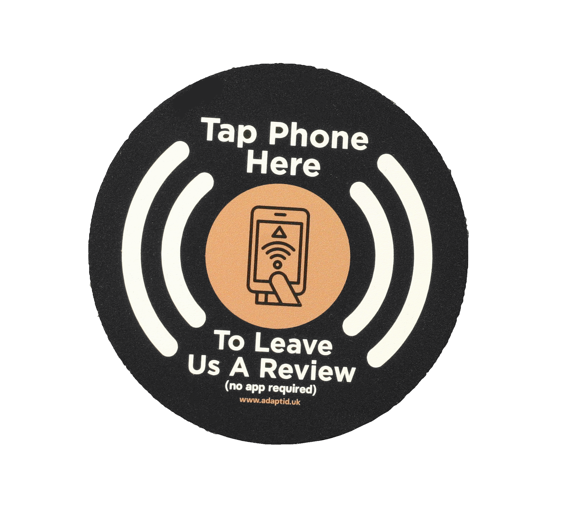 Contactless Review Us On Placemat Black