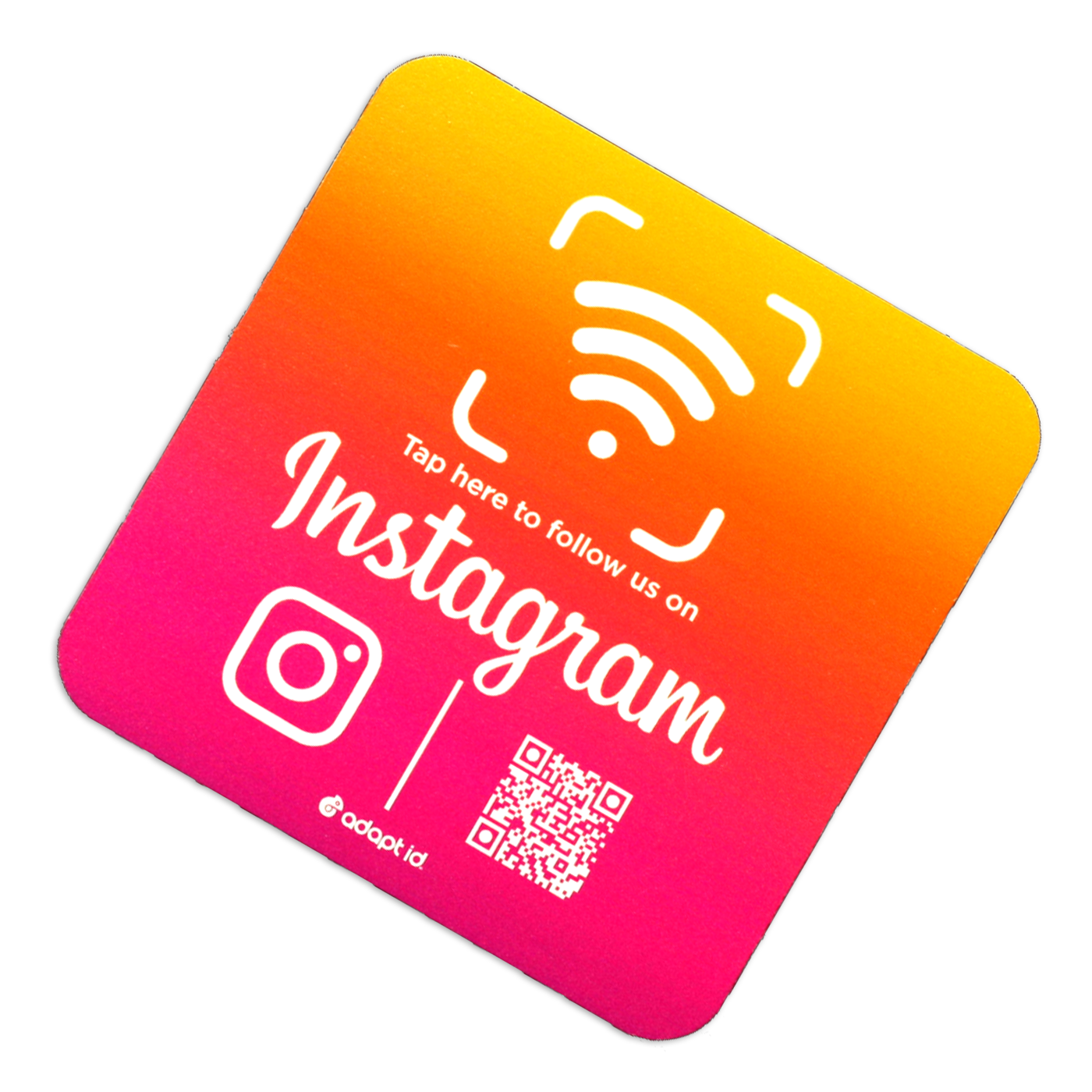 Contactless Instagram Social Media 100mm Square Foam Board