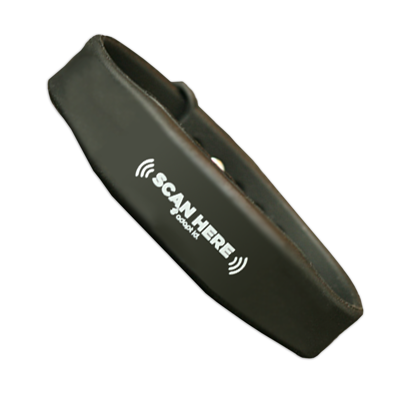 Black NFC Silicone Wristband With 'Scan Here' Wording