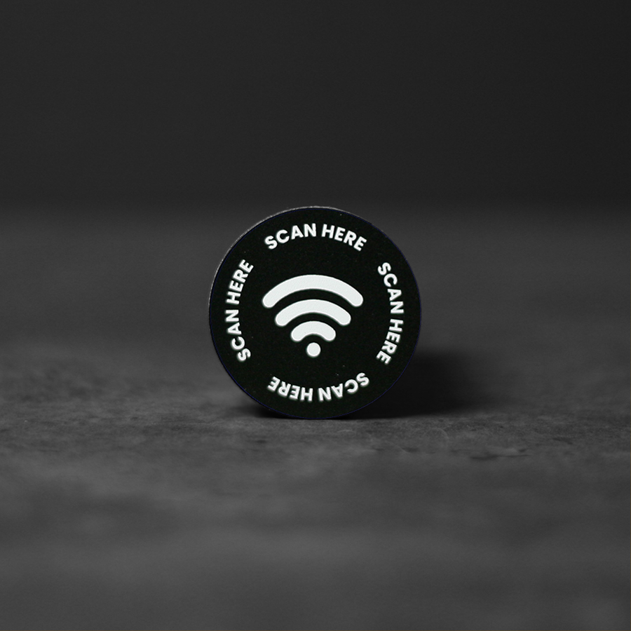 Contactless Black NFC Smart Tag Sticker