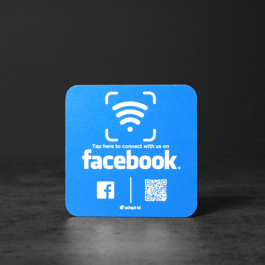 Contactless Facebook 100mm Square Foam Board