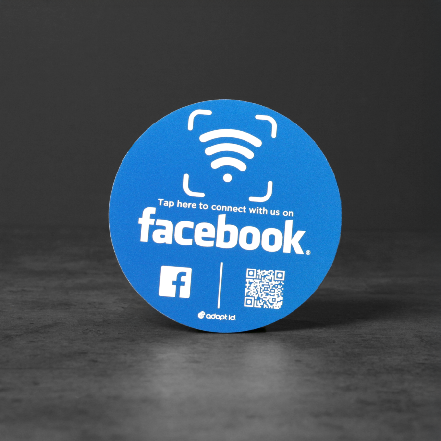 Contactless Facebook Social Media Placemat