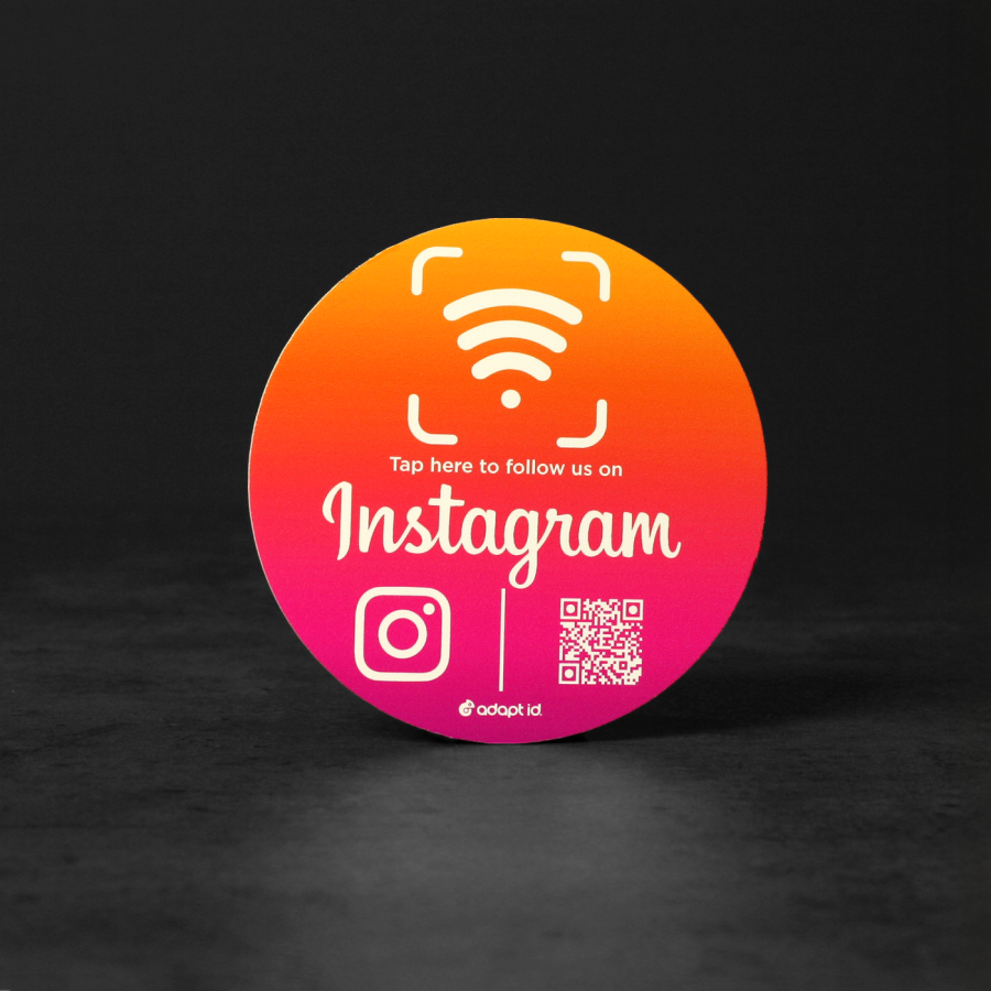 Contactless Instagram Social Media Placemat