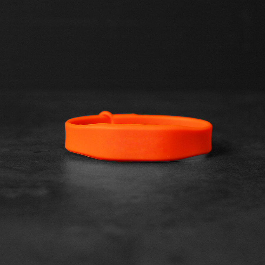 Bespoke Orange NFC Silicone Wristband