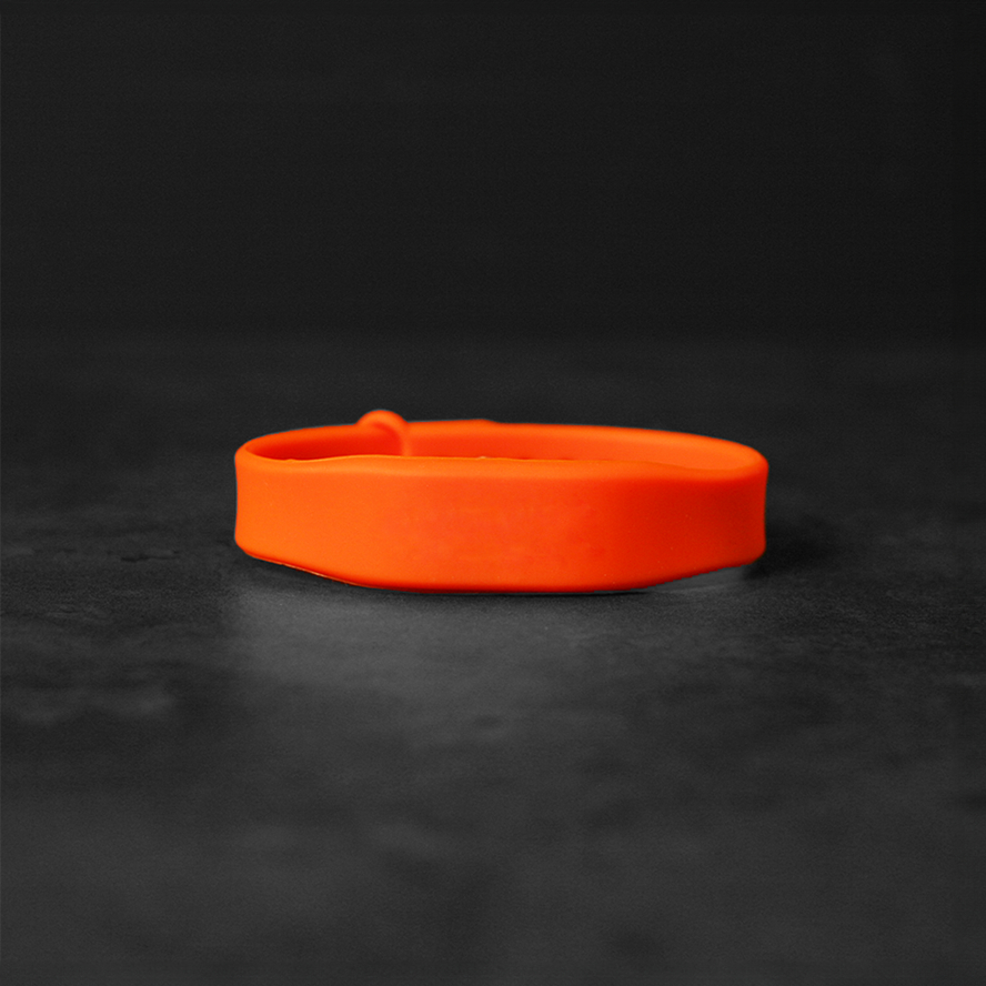 Bespoke Orange NFC Silicone Wristband