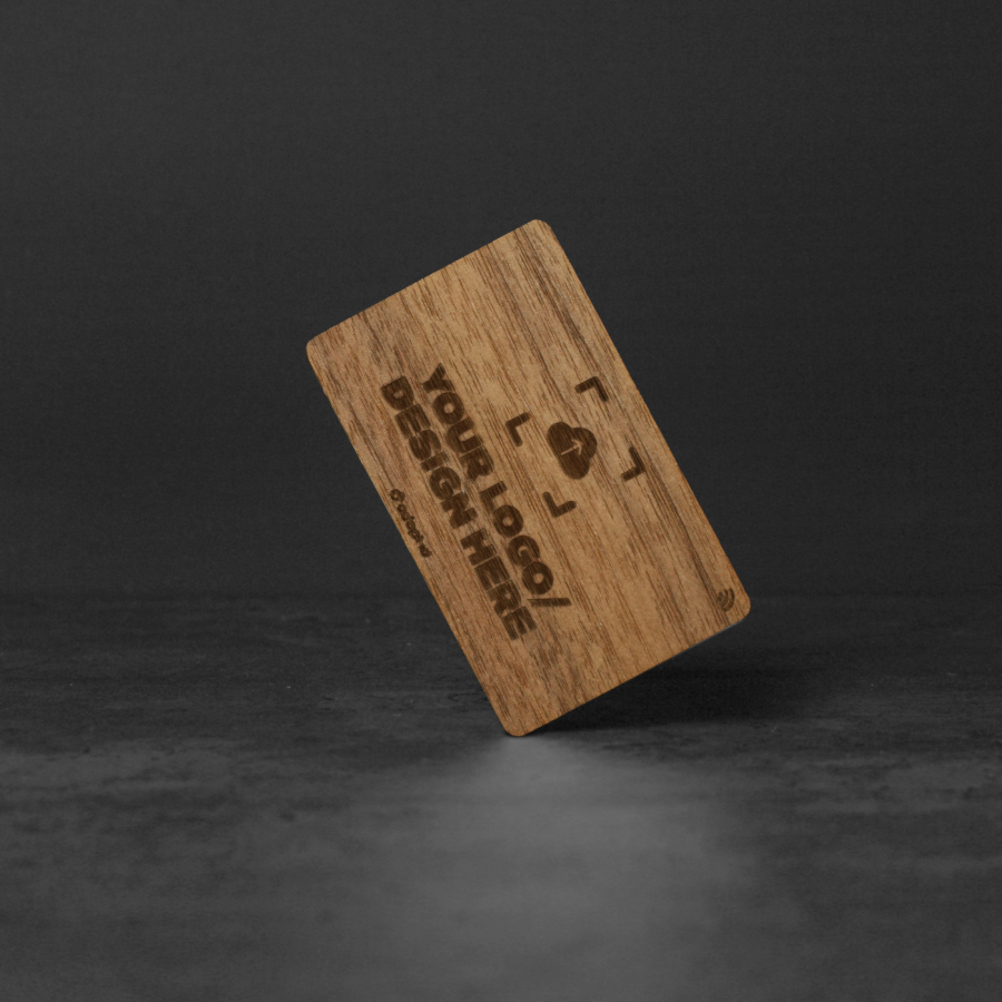 Laser Engraved Contactless Walnut Business Card